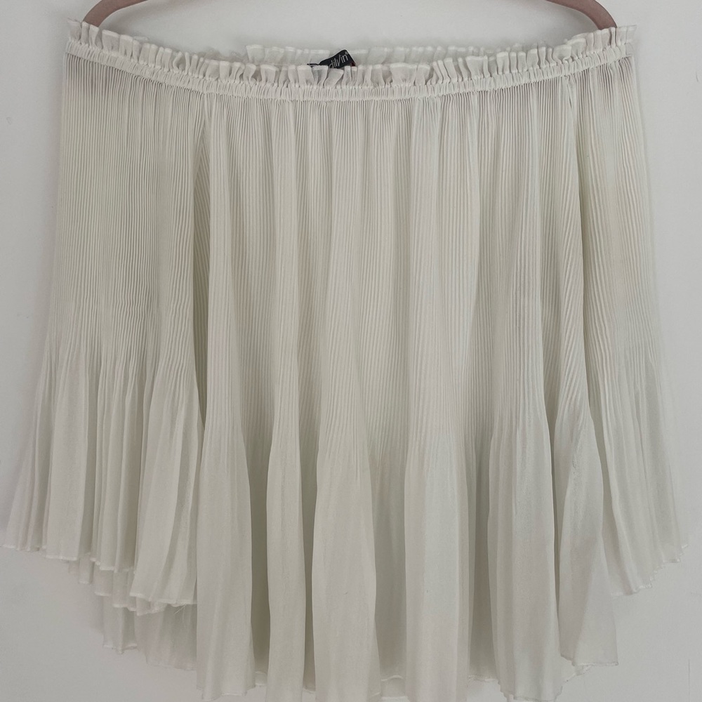 DilVin Women Shirt, White, Off shoulder, 3/4 sleeves, size: 30/L